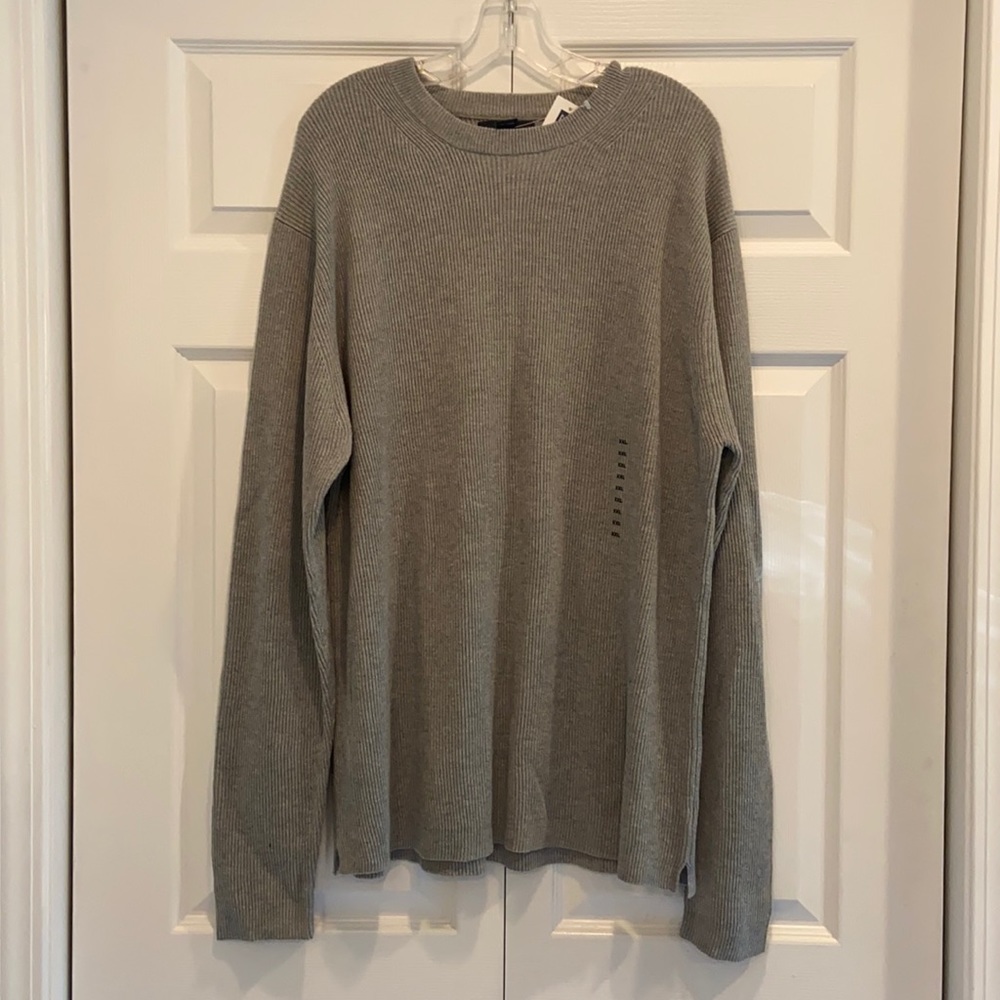 Gap Gray Men’s XXL Crew Neck Ribbed Sweater